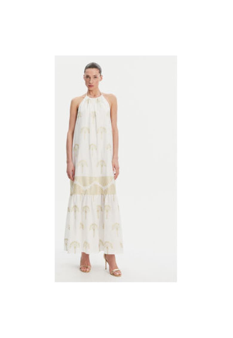Rochie de vara dama  P25CPAB02601 - Bumbac/Poliester - Alb - Alb