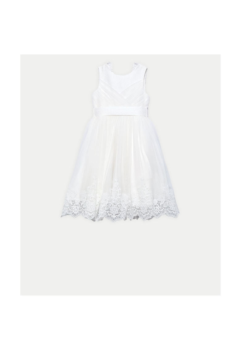 Rochie fete Abel Lula - 5033 - Poliamida/Poliester - Alb - Alb