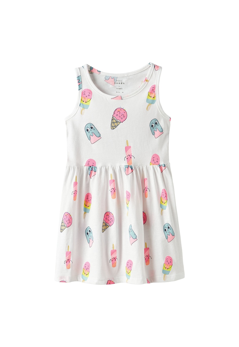 Rochie fete  13230153 - Bumbac - Alb - Alb