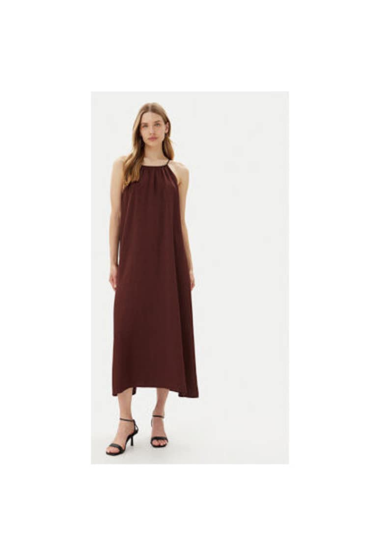 Rochie de vara dama  TD0757 - Viscoza/Rayon - Maro - Maro