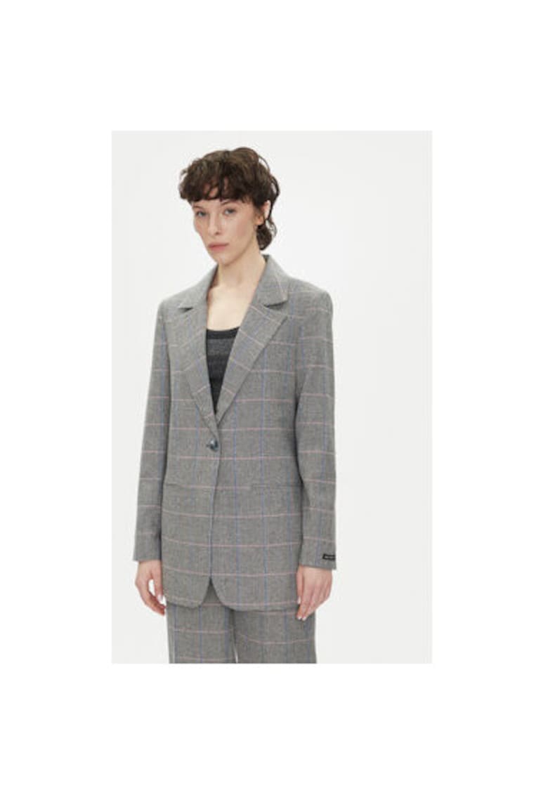 Sacou dama  PL402503 - Lana/Poliester - Gri - Gri