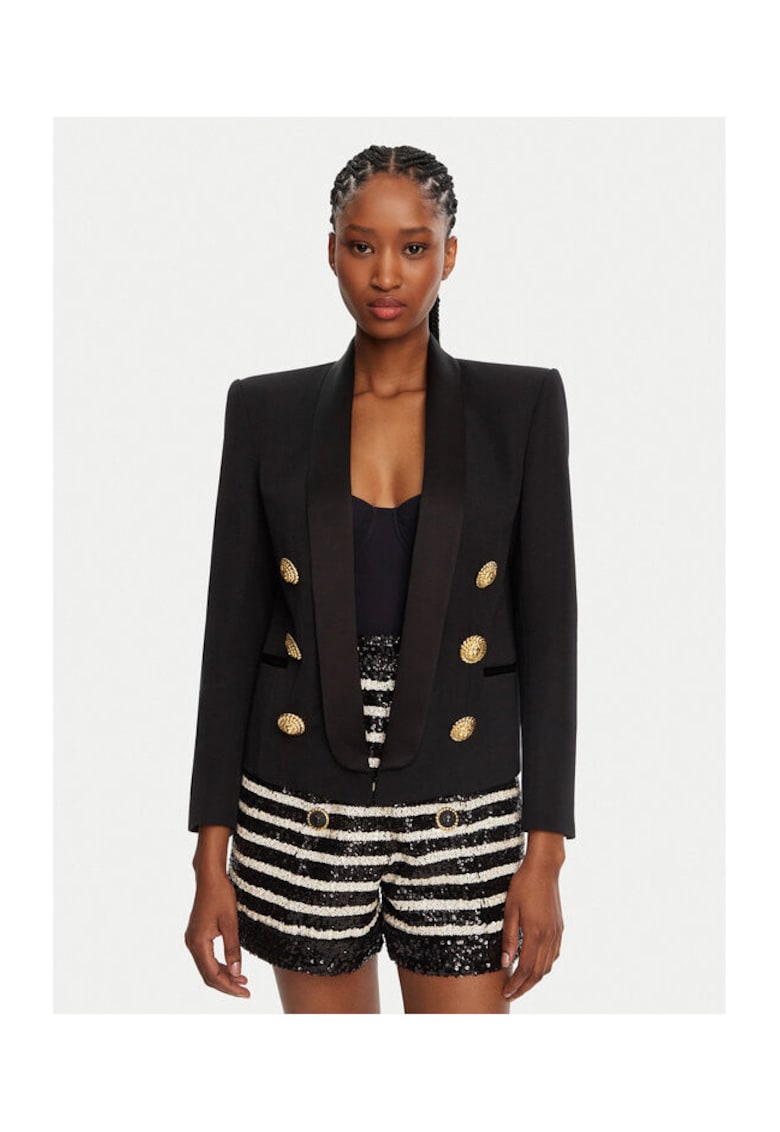 Sacou Dama -  305313898 - Lana - Negru - Negru