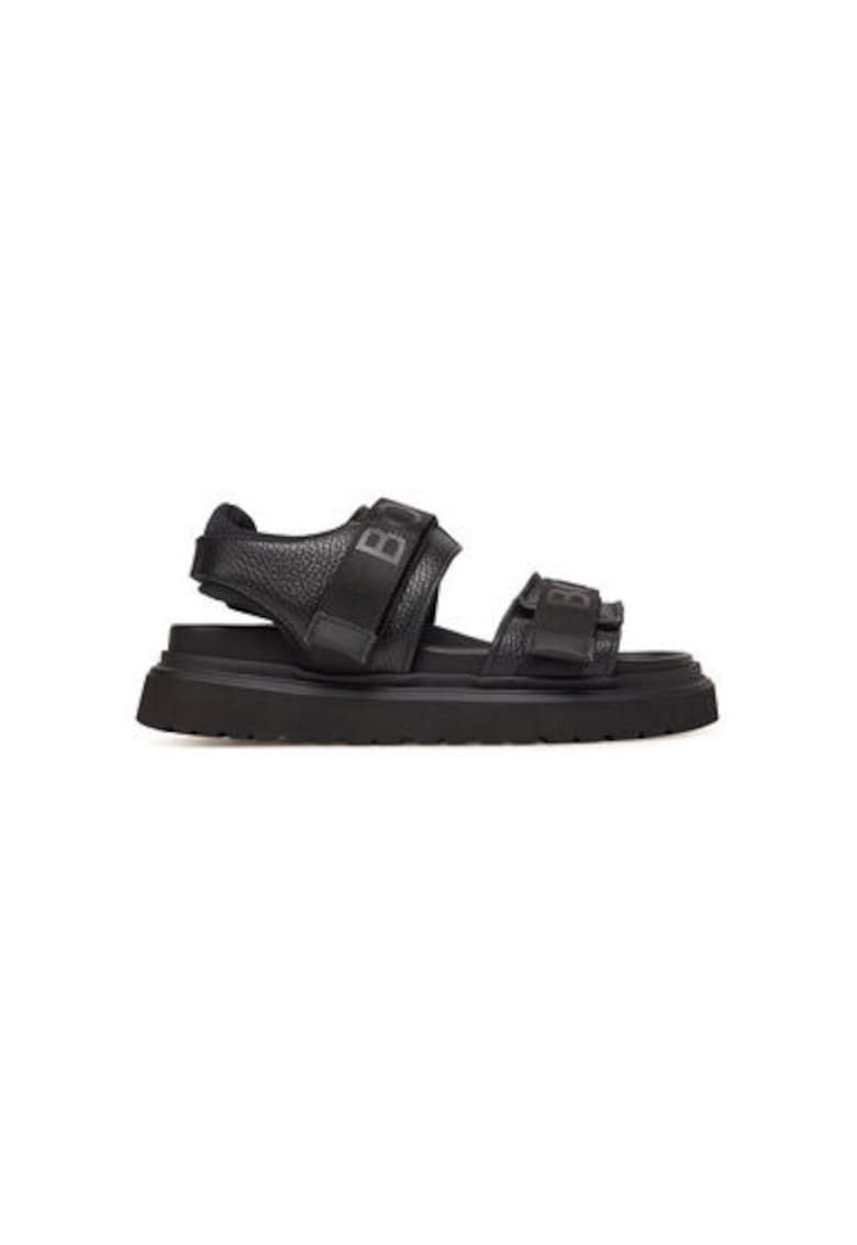 Sandale barbati  12525201 - Piele naturala - Negru - Negru