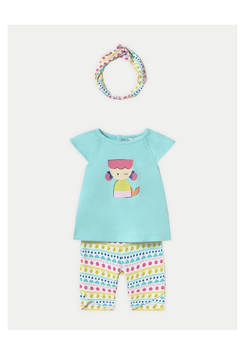 Set tricou si colanti fete  1763 - Bumbac/Elastan - Multicolor - Multicolor