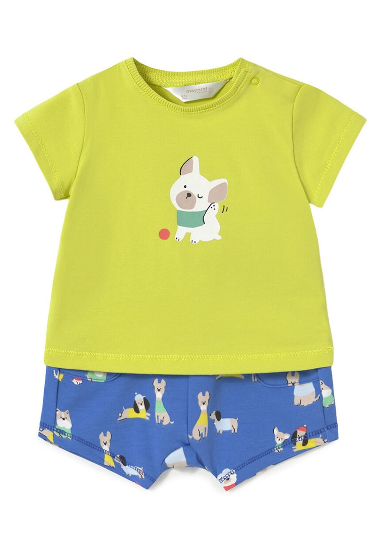 Set tricou si pantaloni scurti baieti  1206 - Bumbac/Elastan - Multicolor - Multicolor
