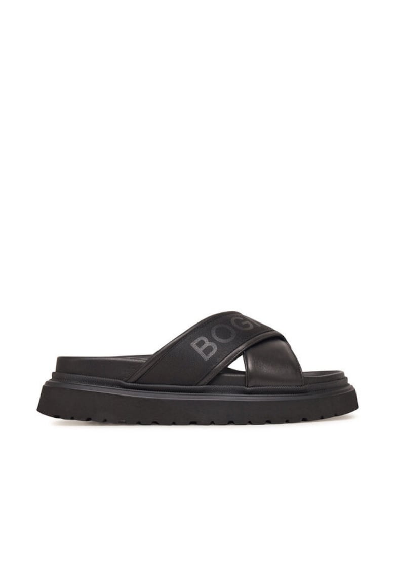Slapi barbati  12525221 - Piele naturala - Negru - Negru