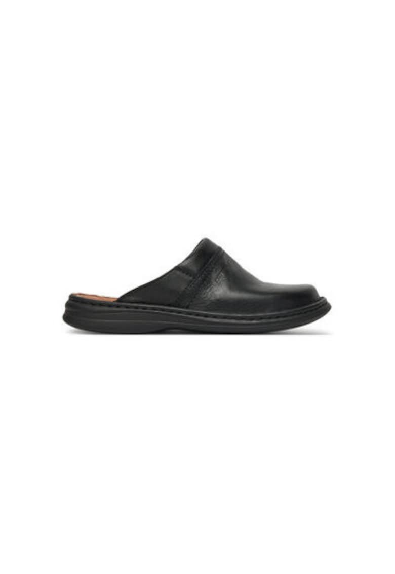 Slapi barbati  10663 37 - Piele naturala - Negru - Negru