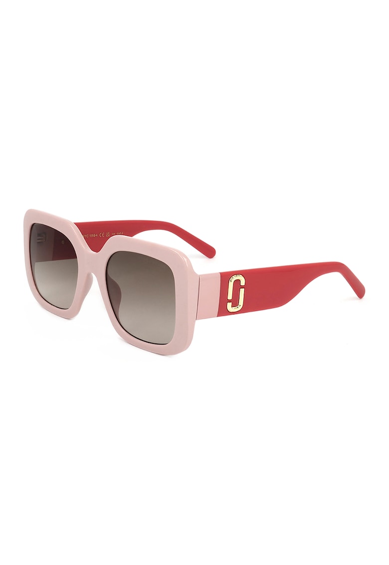 Oferte la Ochelari de soare patrati cu logo - Rosu/Roz pal