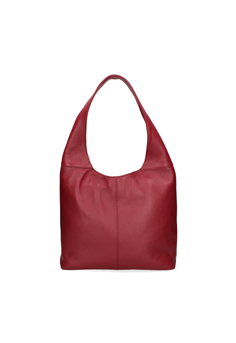 Geanta hobo de piele - Rosu inchis