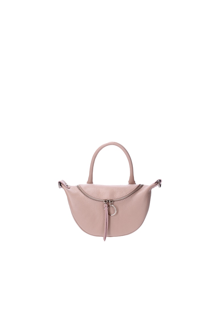 Geanta crossbody de piele - Roz