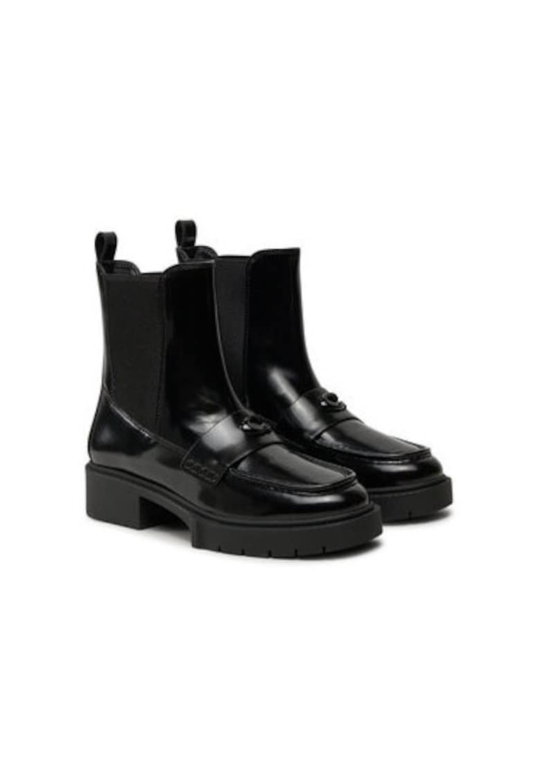 Botine dama  CX024 - Piele naturala - Negru - Negru