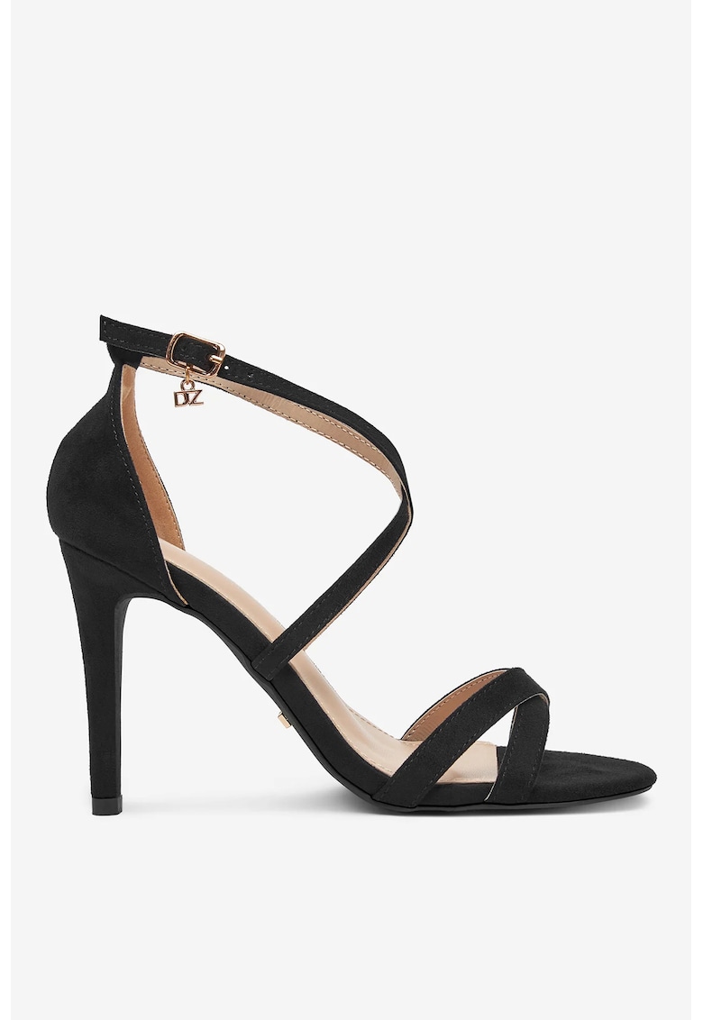 Sandale negre cu toc - Negru