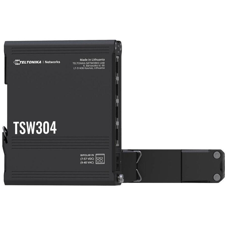 Switch Industrial TSW304 4 x Gigabit Ethernet Negru