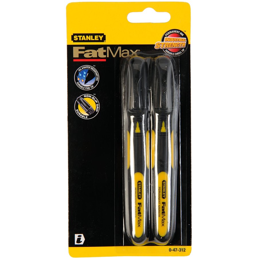 0-47-312 Marker permanent FATMAX negru cu varf subtire set 2 buc