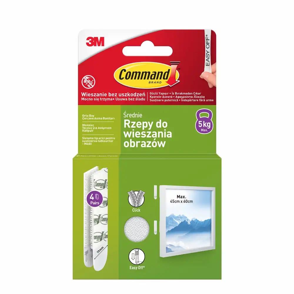 Sistem tip arici sustinere tablouri, 3M Command, alb, max 5 kg, 4 perechi/set