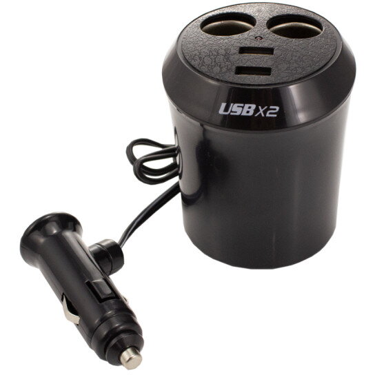 Incarcator Bricheta Auto Multifunctional 2x USB 2x Mufe 65W Negru