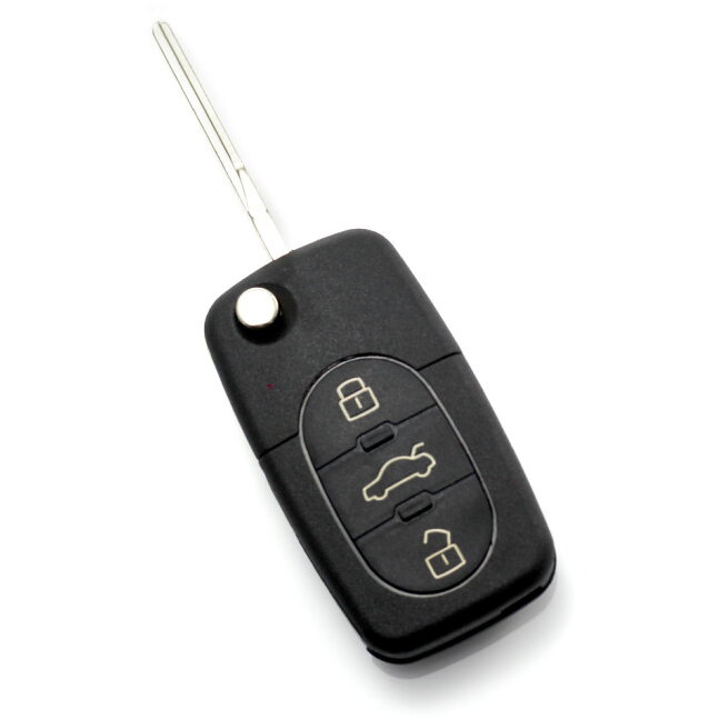 Carcasa pentru Cheie Audi Tip Briceag cu 2 Butoane Baterie 1616 Negru
