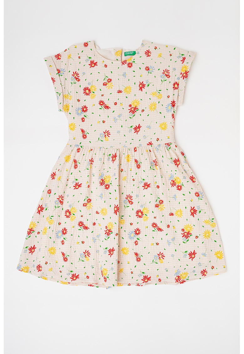 Rochie cu imprimeu floral - Rosu/Verde/Bej deschis