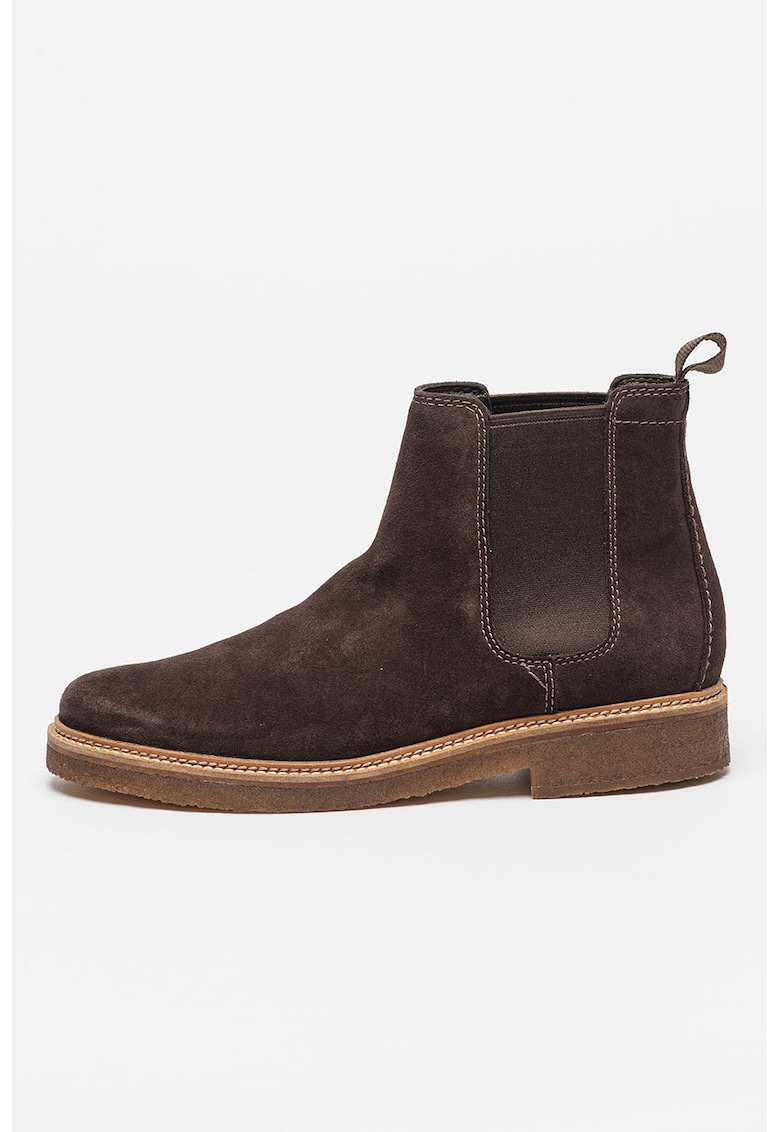 Ghete Chelsea de piele Clarkdale Easy - Maro