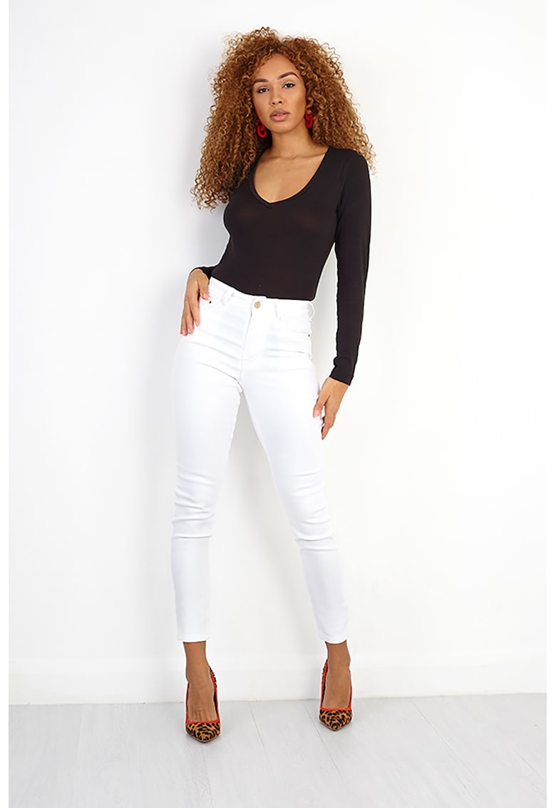 Oferte la Body cu decolteu in V Jill - Negru