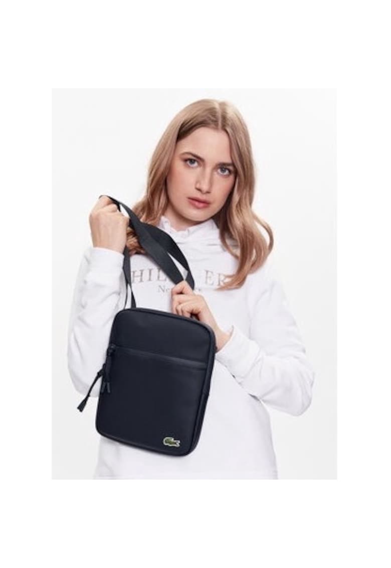 Geanta unisex -  albastra - material poliuretan - 24x17.5x8 cm