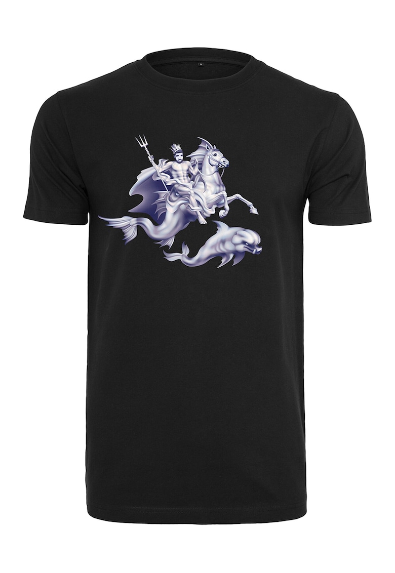 Tricou de bumbac cu imprimeu - Negru