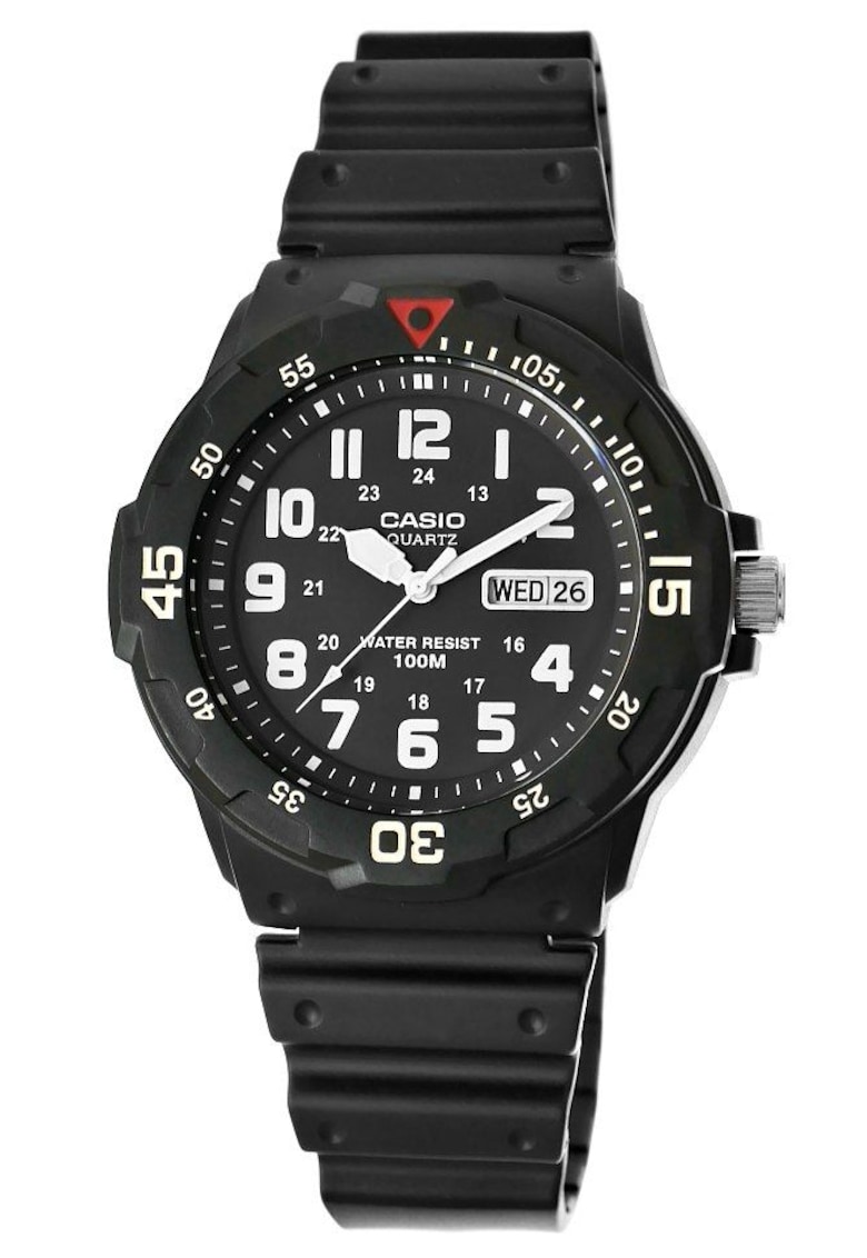 Ceas barbatesc  MRW-200H-1BVEG - analog - data - rezistent la apa - negru - 42mm