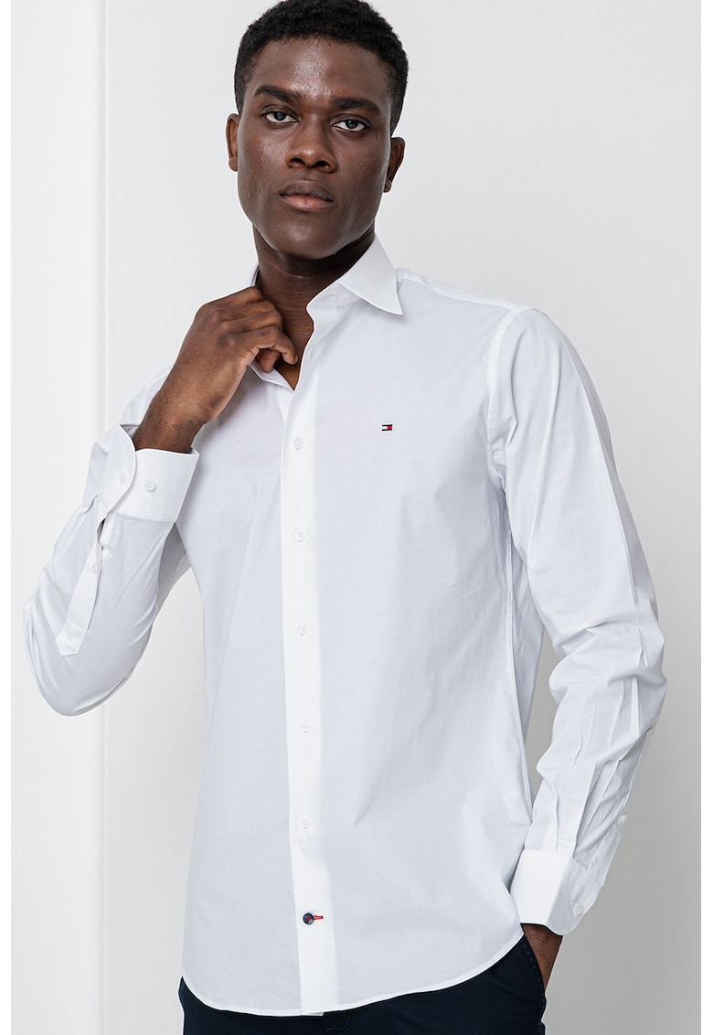 Camasa regular-fit cu logo - Alb
