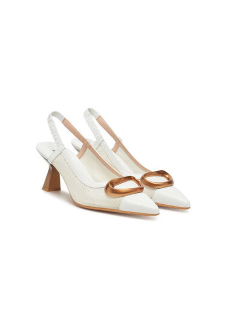 Sandale dama - HV253957 -  Piele naturala - Alb - Alb