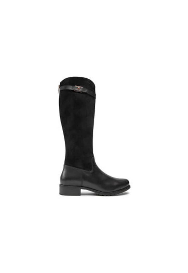 Ghete dama  40805 - Piele naturala - Negru - Negru