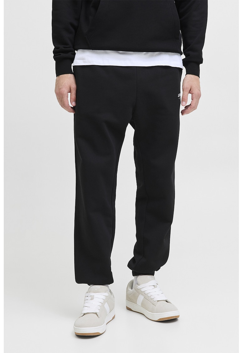 Pantaloni de trening cu talie ajustabila - Negru/Alb optic