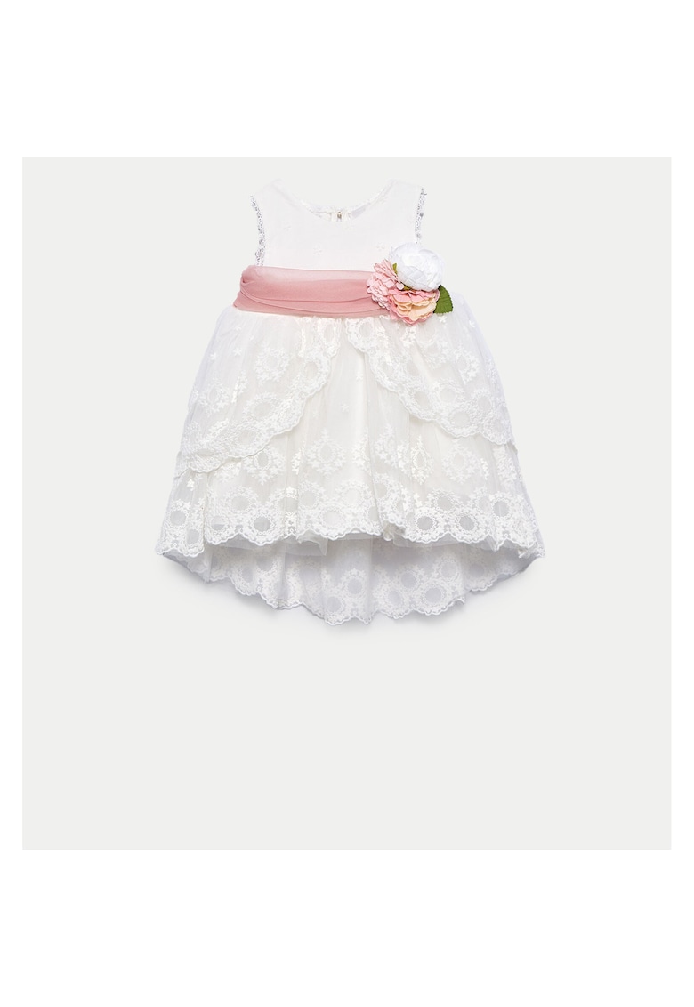 Rochie fete Abel Lula - 5012 - Poliester/Bumbac - Alb - Alb