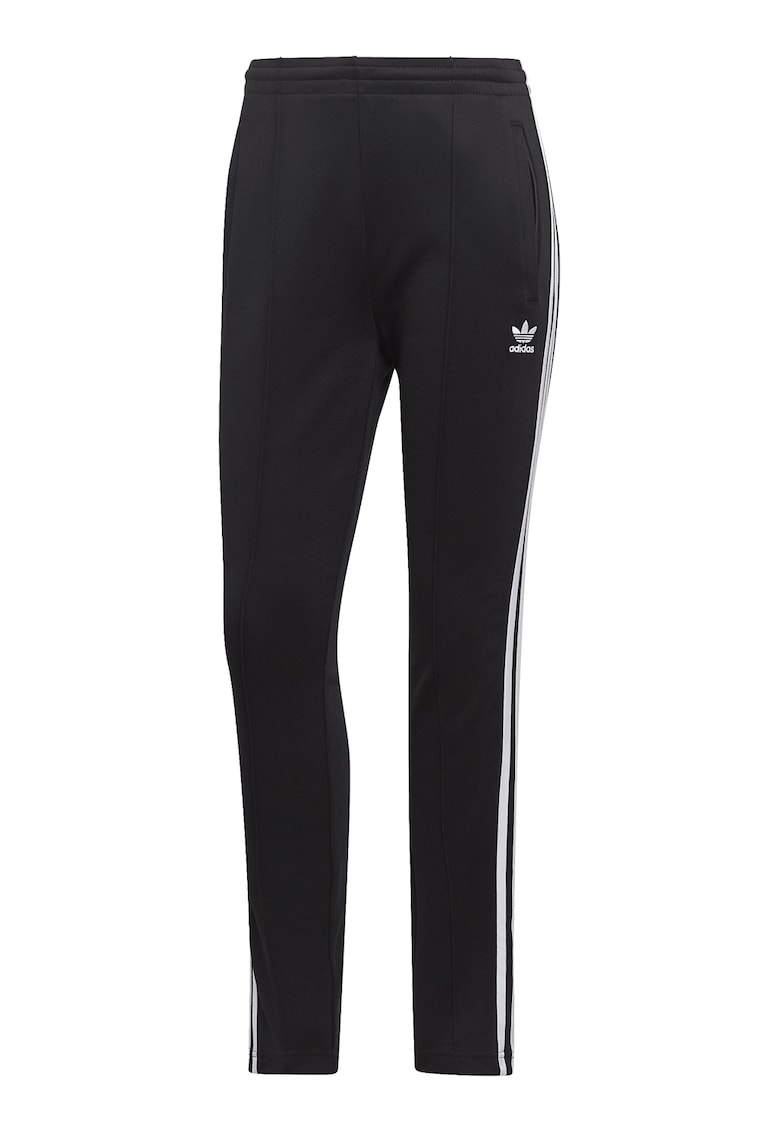 Pantaloni de trening slim fit Adicolor - Alb/Negru