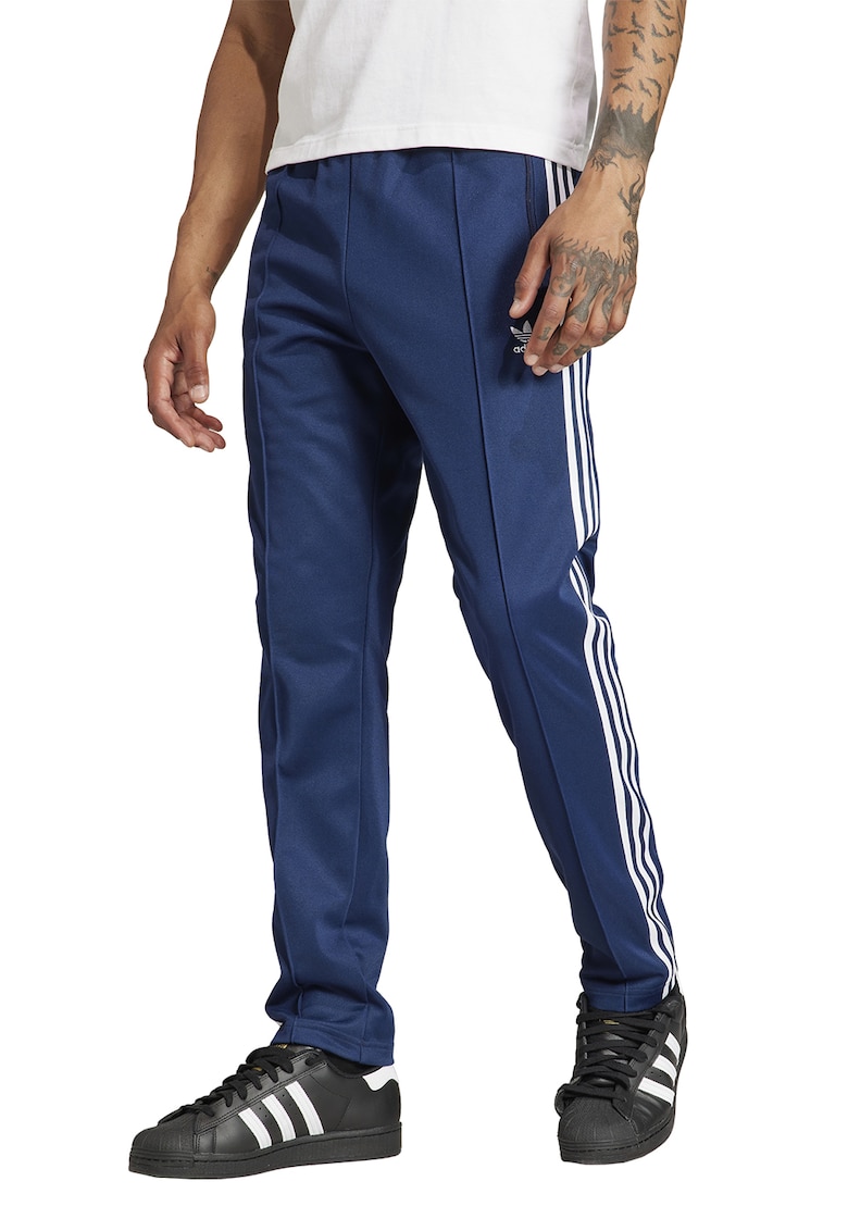 Pantaloni de trening cu croiala conica Classic - Alb/Bleumarin