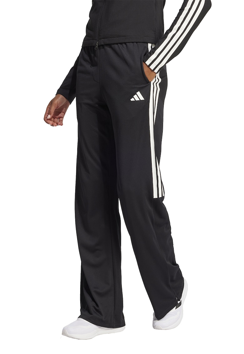 Pantaloni de trening cu croiala dreapta TIRO Q2 - Alb/Negru