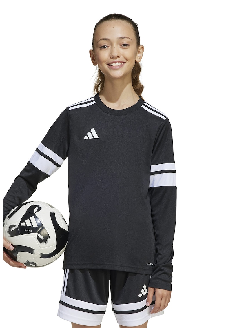 Bluza cu detalii contrastante pentru fotbal - Negru/Alb optic