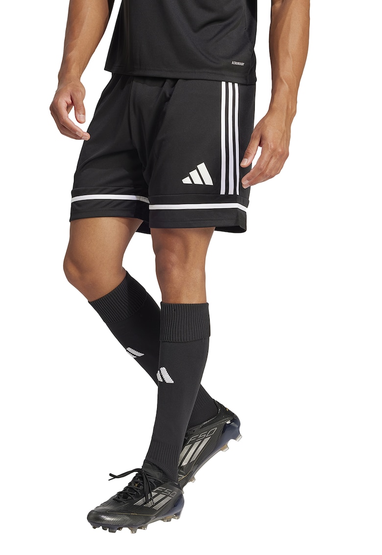 Pantaloni scurti pentru fotbal Squadra 25 - Negru stins/Alb murdar