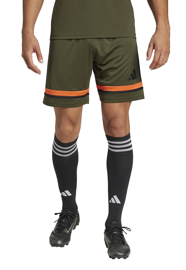 Pantaloni scurti cu detaliu logo pentru fotbal - Portocaliu/Kaki