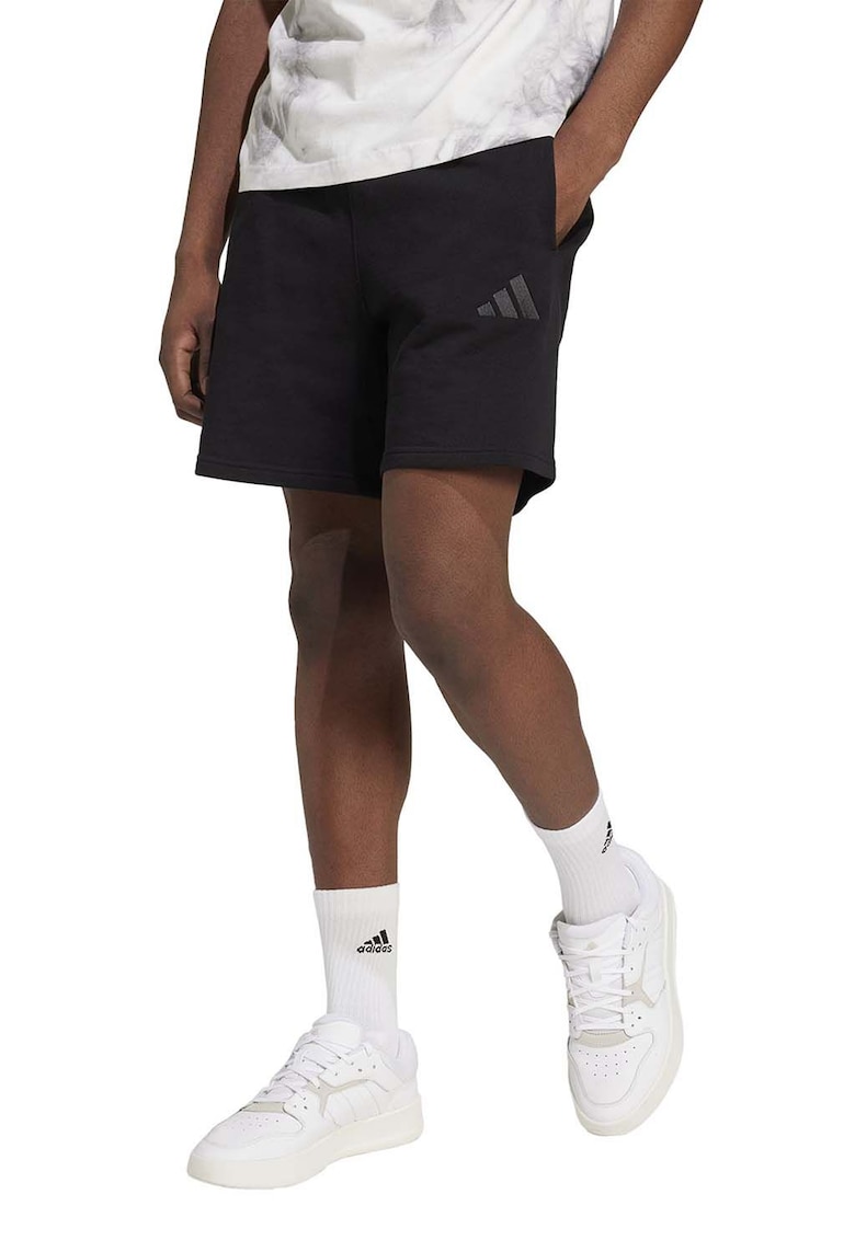 Pantaloni scurti regular-fit din bumbac - Negru