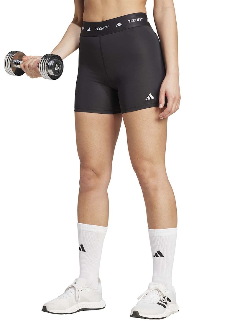 Colanti scurti cu logo - pentru fitness - Negru
