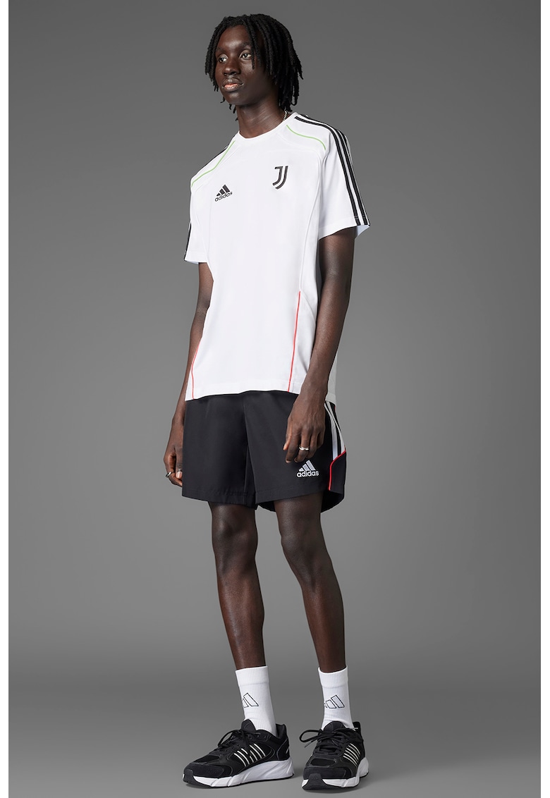 Pantaloni scurti cu snur pentru fotbal - Alb/Negru