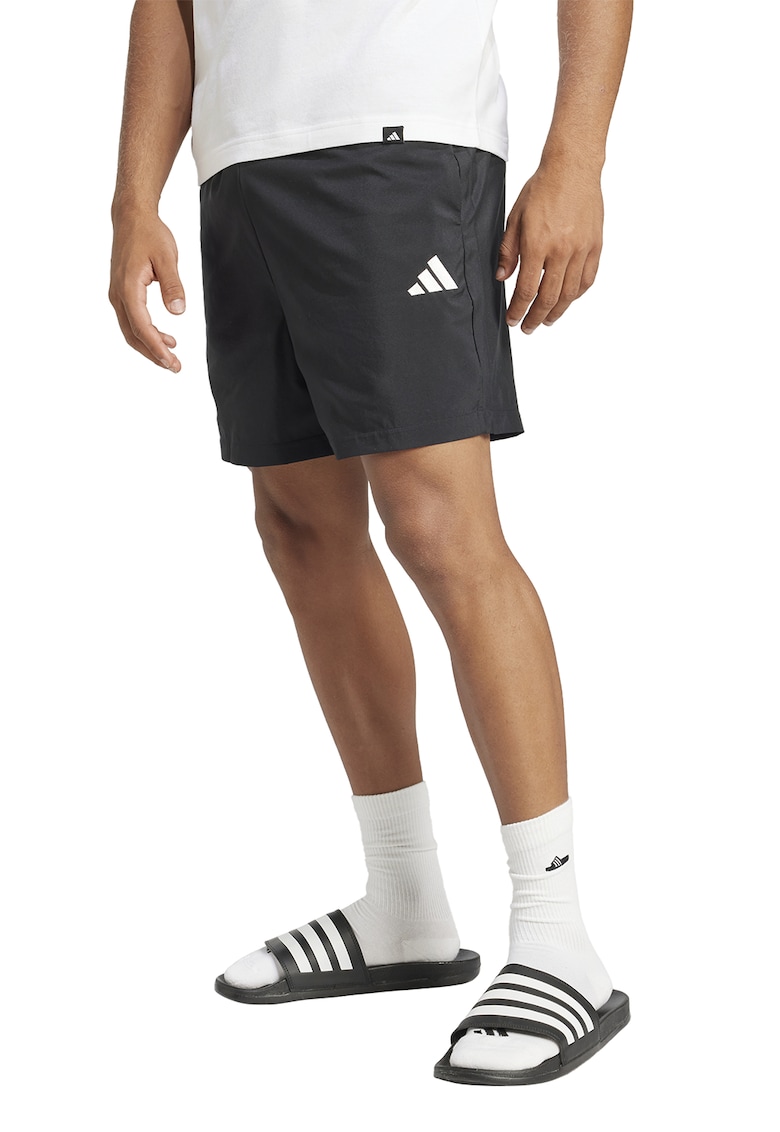 Pantaloni scurti cu buzunare laterale - Alb/Negru