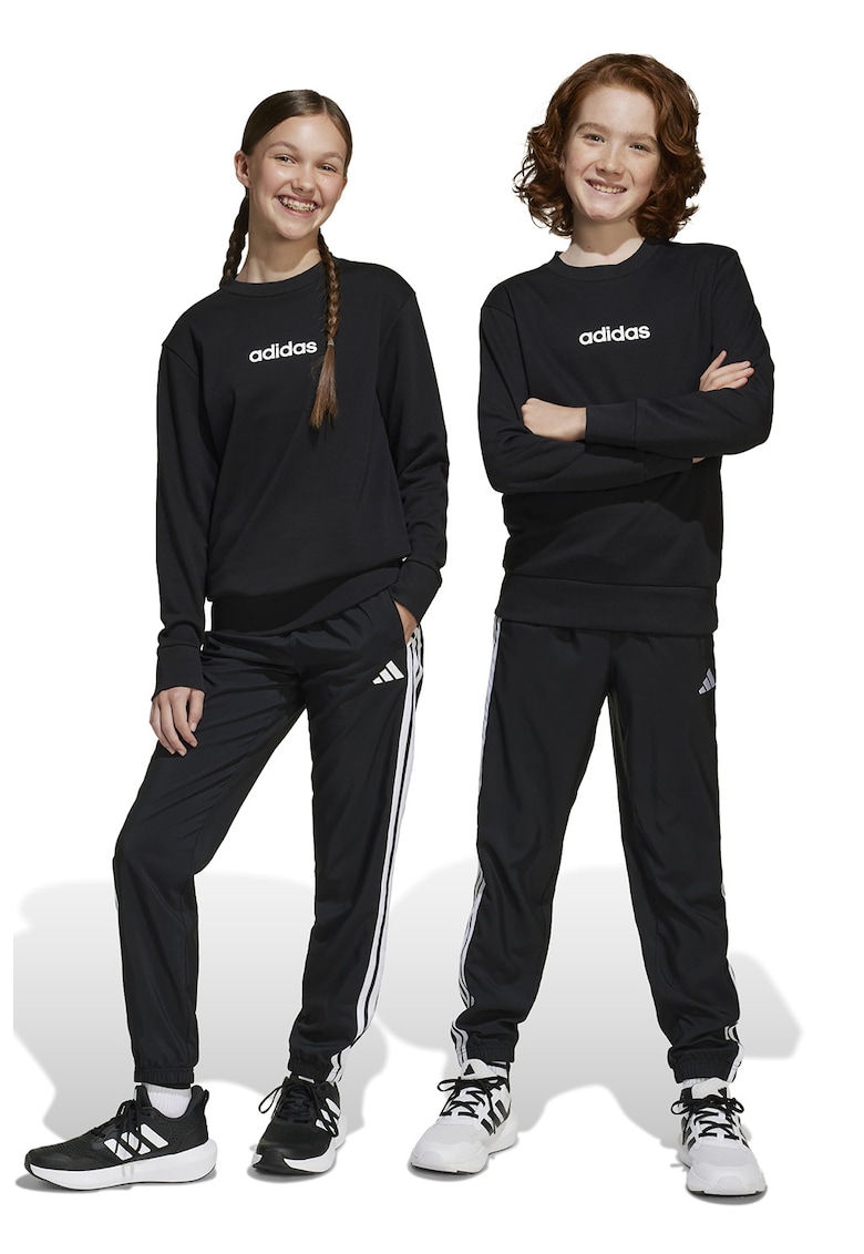 Pantaloni de trening cu logo - Alb/Negru