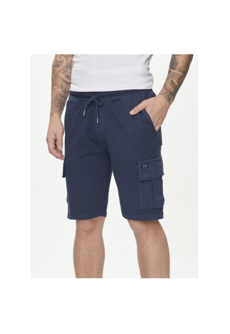 Pantaloni scurti barbati -  303530563 - Bumbac - Albastru - Bleumarin
