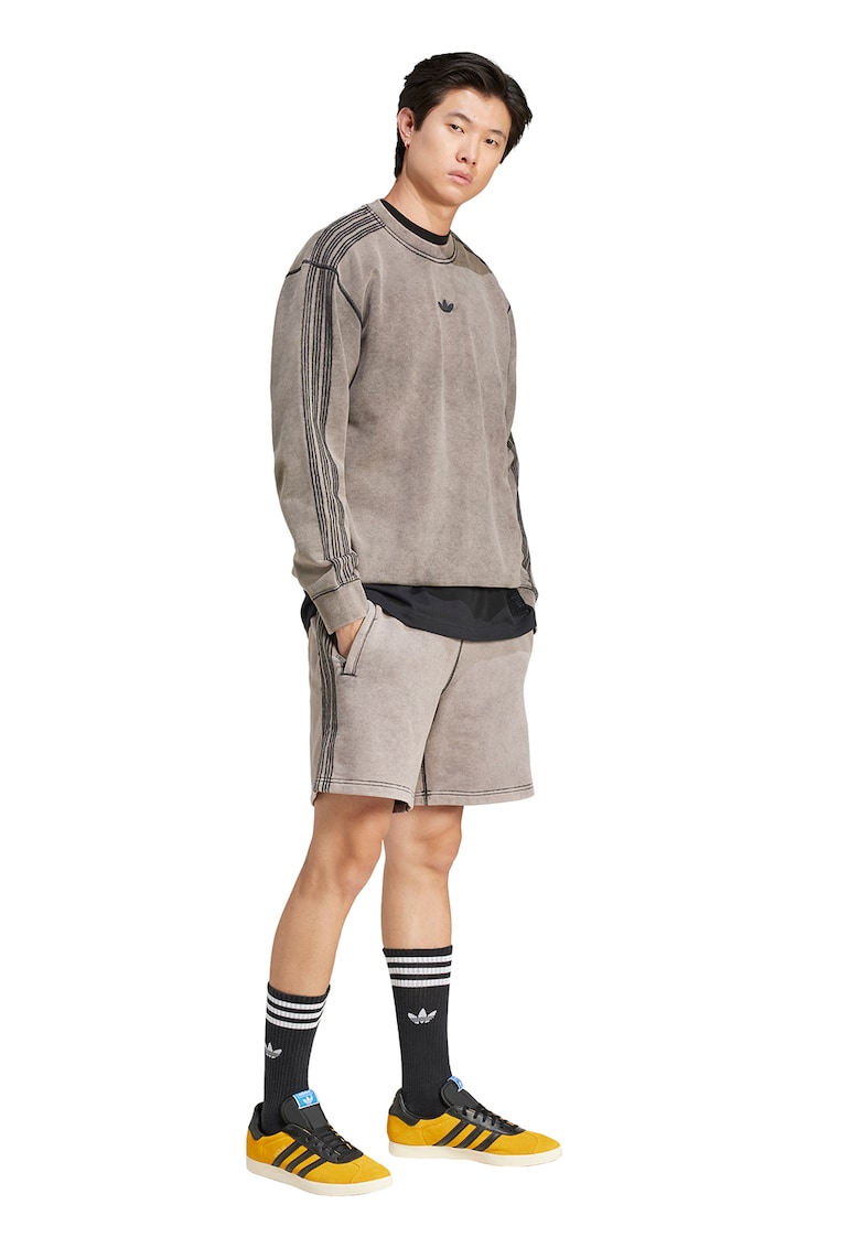 Bluza de trening lejera de bumbac - Negru/Maro camel