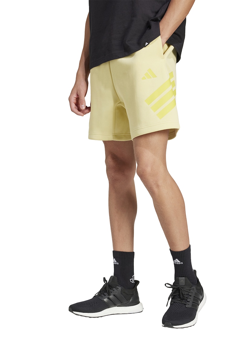Pantaloni scurti relaxed fit din amestec de bumbac - Galben deschis