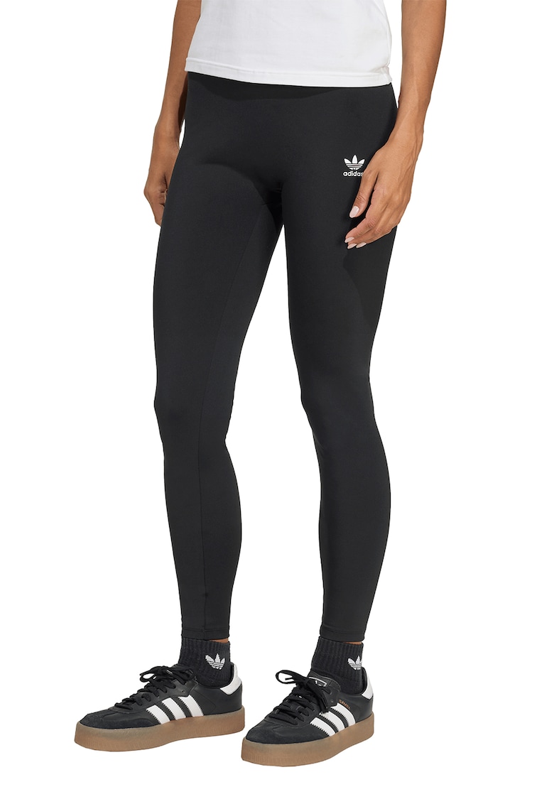 Colanti cu talie inalta si logo Essentials - Negru