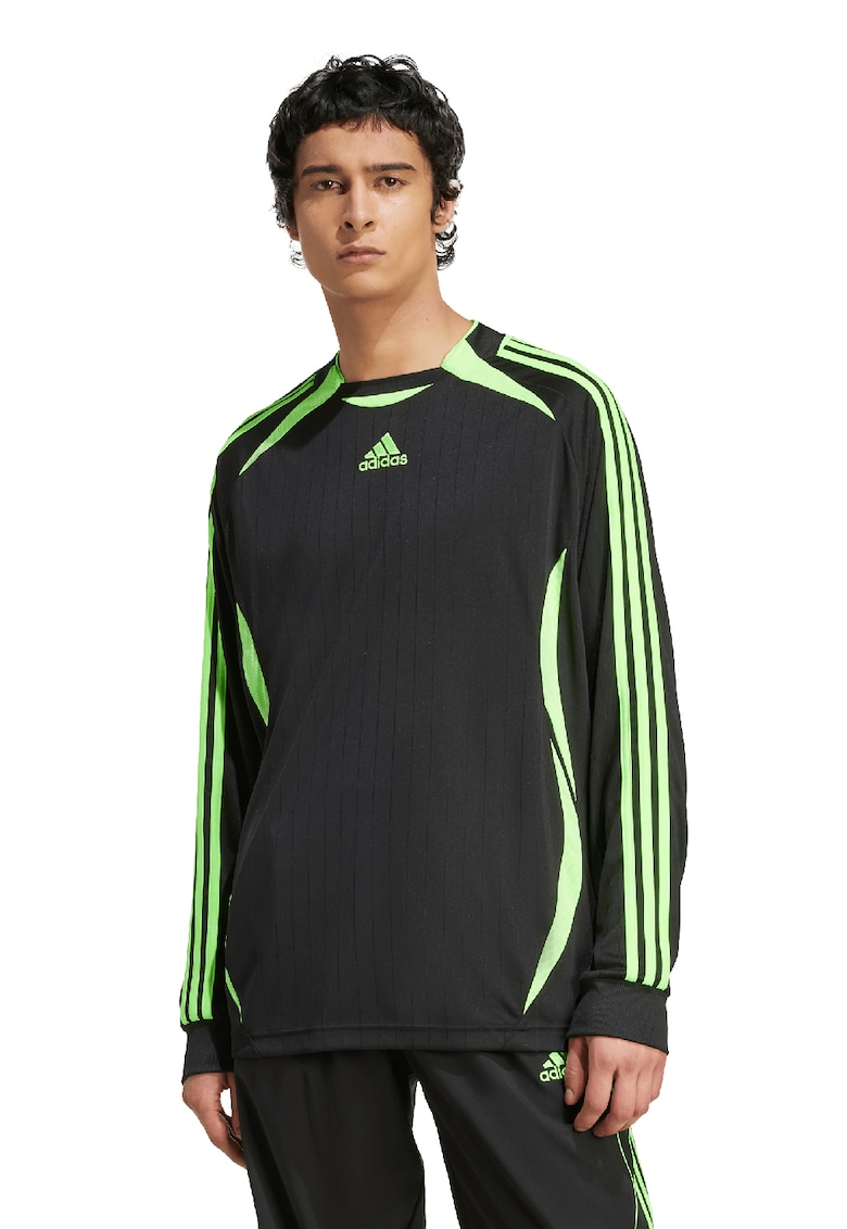 Bluza lejra cu garnituri contrastante - Negru/Verde deschis