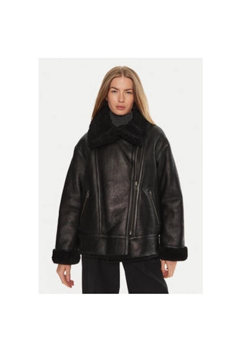 Cojoc dama -  304328138 - Piele naturala - Negru - Negru