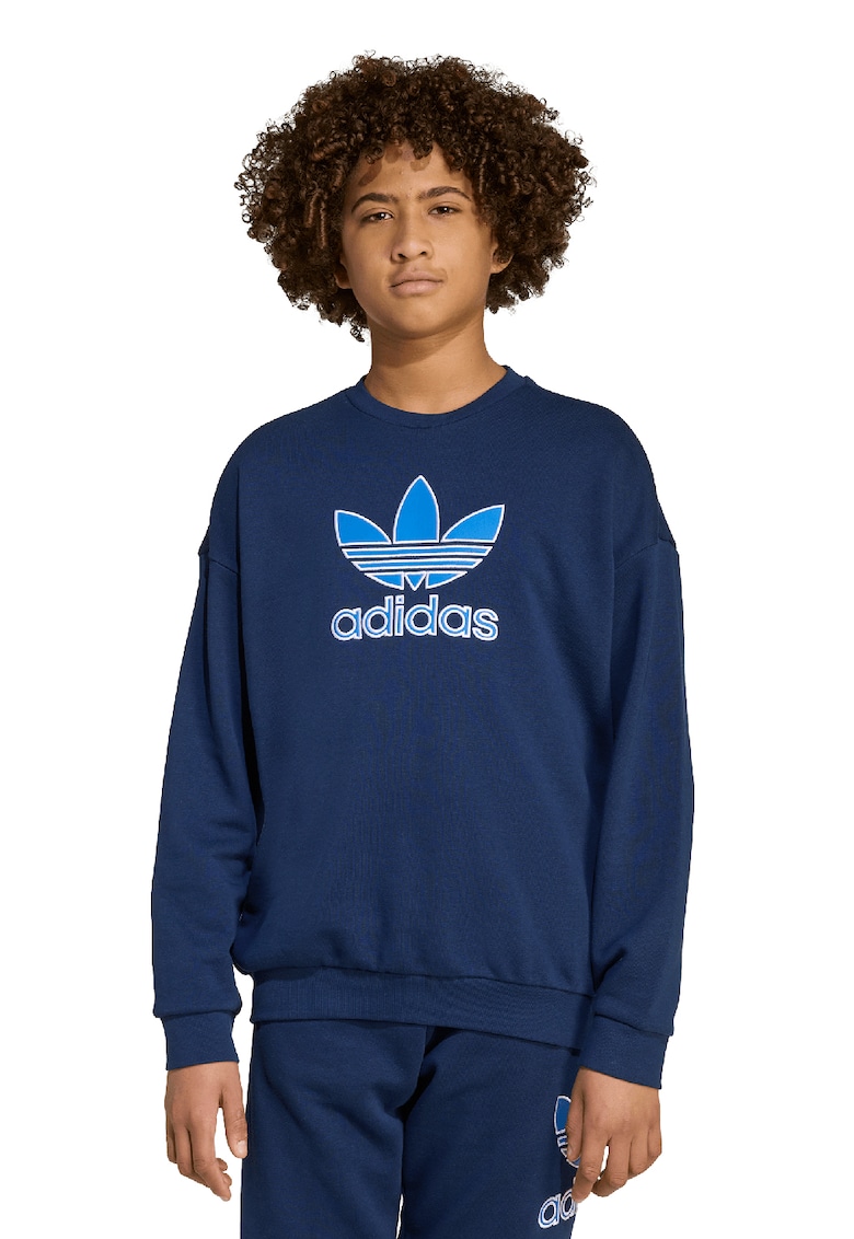 Bluza de trening cu logo Trefoil - Albastru inchis